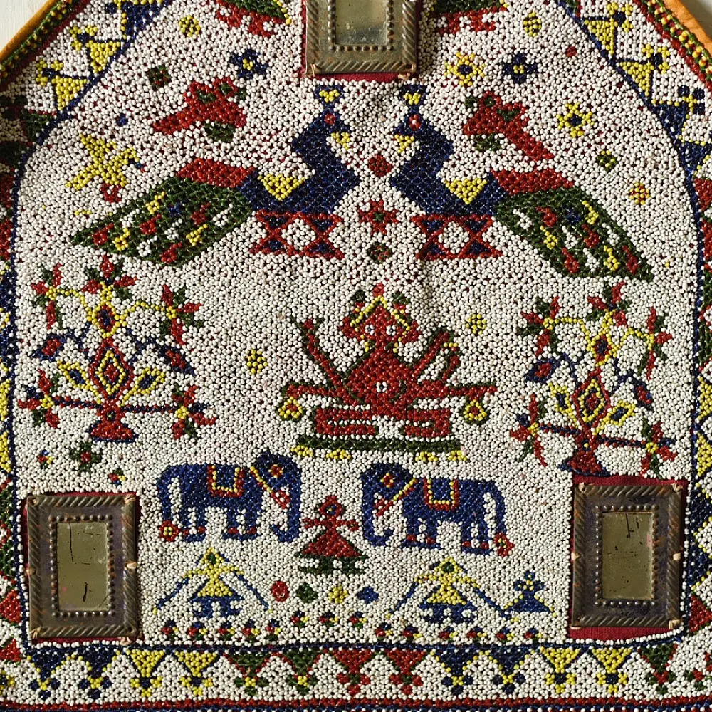 Gujrat Bead Work - Old & Antique Wall Hanging - Ganesha