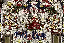 Prachin . प्राचीन  ❂ Gujrat Bead Work - Old & Antique Wall Hanging - Ganesha