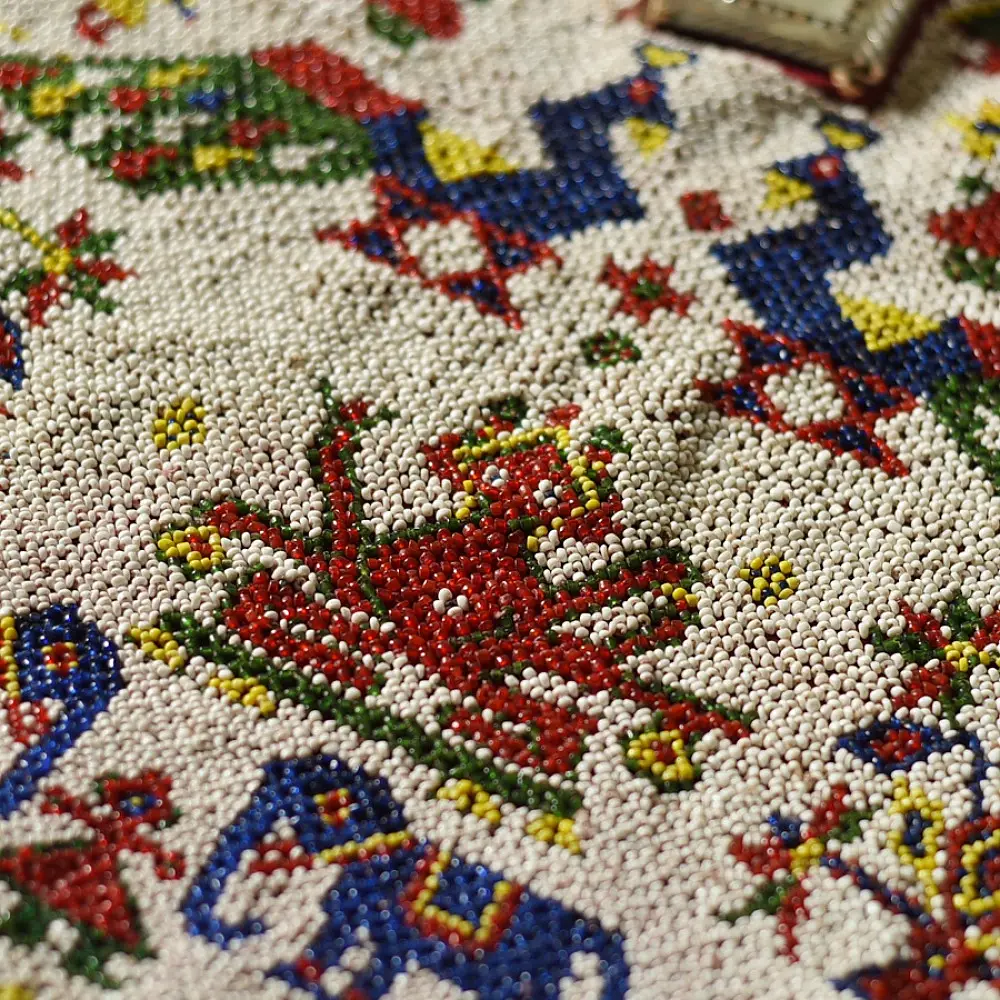 Gujrat Bead Work - Old & Antique Wall Hanging - Ganesha
