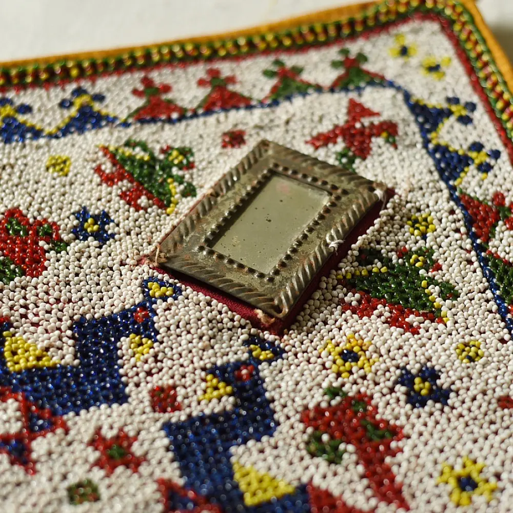 Gujrat Bead Work - Old & Antique Wall Hanging - Ganesha