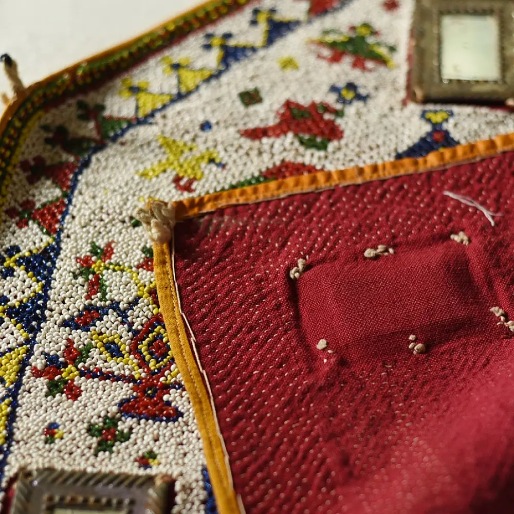 Gujrat Bead Work - Old & Antique Wall Hanging - Ganesha
