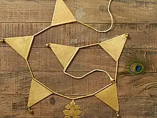 Ahar ~ Brass Handmade Toran - Triangle 