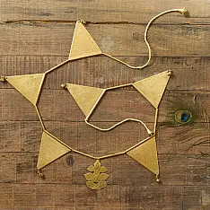 Ahar ~ Brass Handmade Toran - Triangle 
