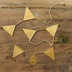 Ahar ~ Brass Handmade Toran - Triangle 