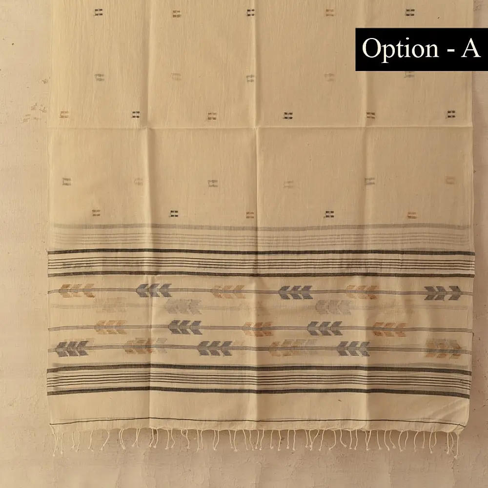shop Handloom Soft Cotton Jamdani Stole