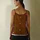 buy Handloom Jamdani Sleeveless Brown Top