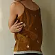 buy Handloom Jamdani Sleeveless Brown Top
