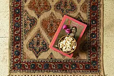 A finite infinity ❧ Kalamkari Natural Color Dhurrie ( 2 X 3 Feet)