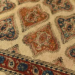 A finite infinity ❧ Kalamkari Natural Color Dhurrie ( 2 X 3 Feet)