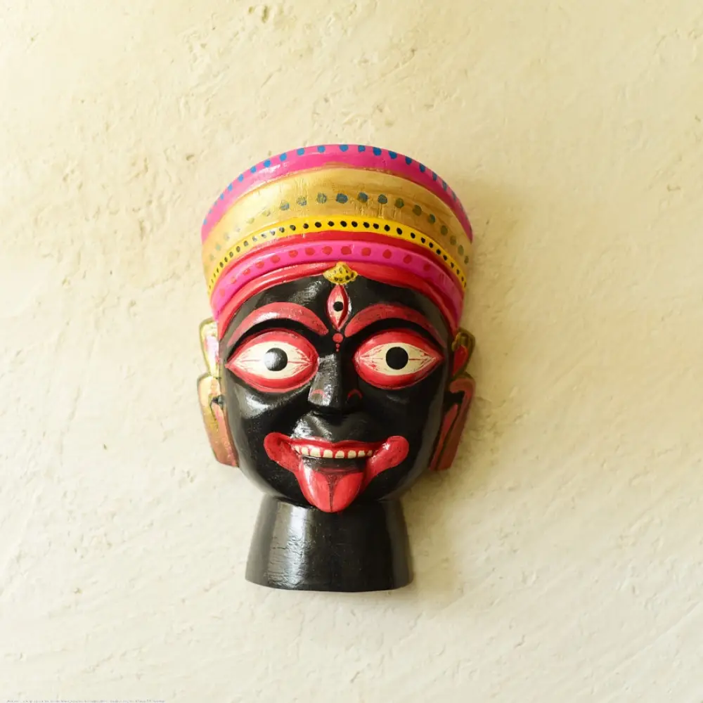 shop Handmade Wooden Table Top / Hanging Kali Mask