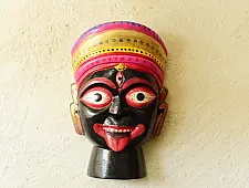 Handmade Wooden Table Top / Hanging Kali Mask