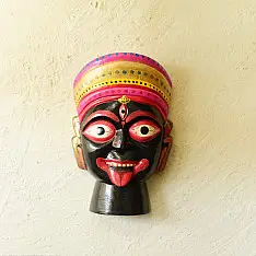 Handmade Wooden Table Top / Hanging Kali Mask