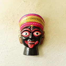 Handmade Wooden Table Top / Hanging Kali Mask