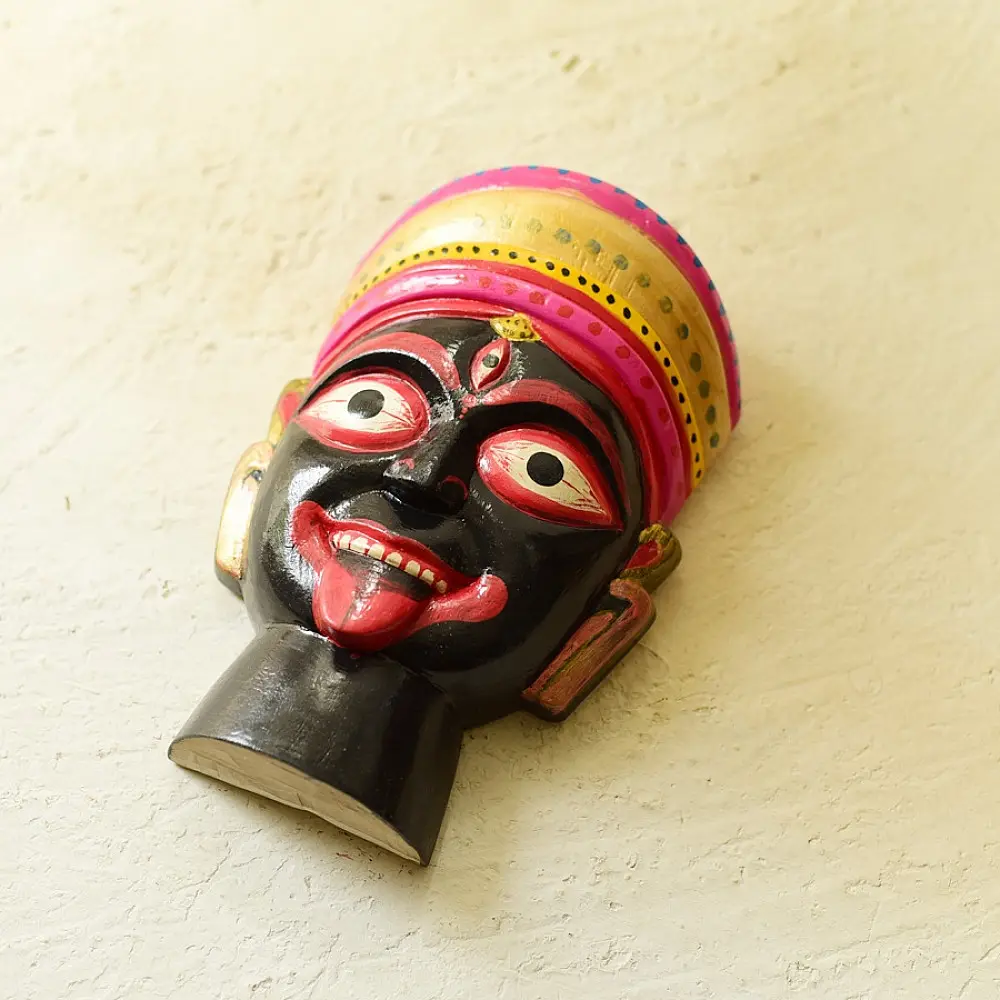 shop Handmade Wooden Table Top / Hanging Kali Mask