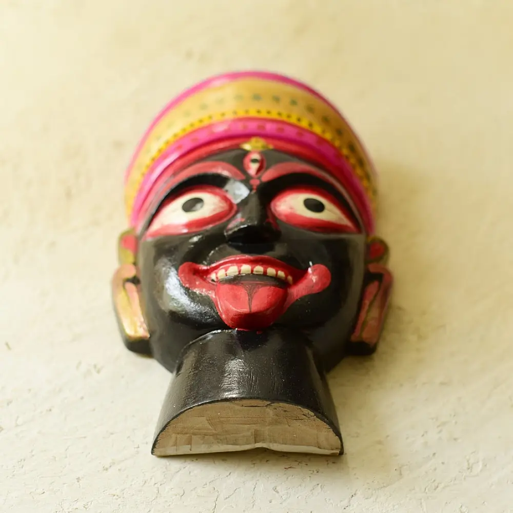 shop Handmade Wooden Table Top / Hanging Kali Mask