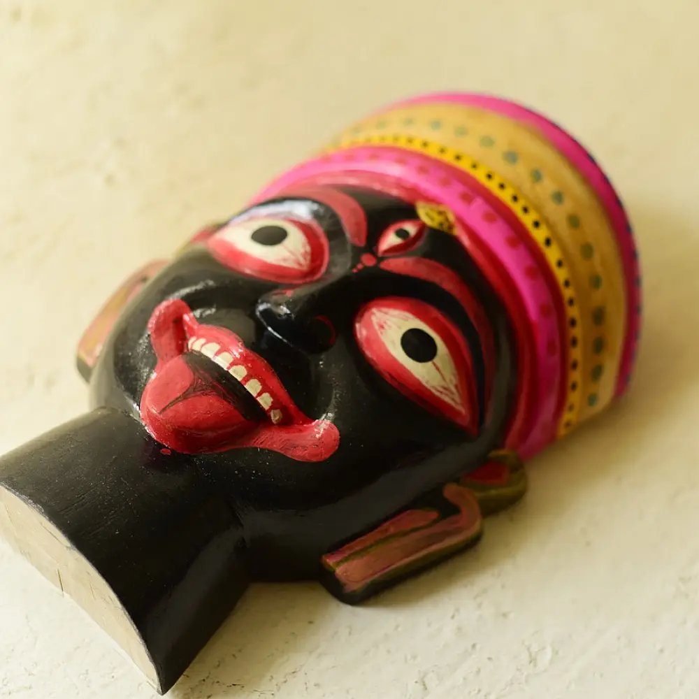 shop Handmade Wooden Table Top / Hanging Kali Mask