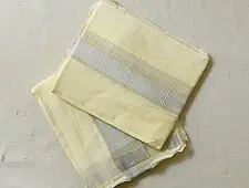 Damodar . दामोदर ✩ Handspun Pure Cotton Dhoti Khes With Zari Border