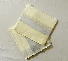 Damodar . दामोदर ✩ Handspun Pure Cotton Dhoti Khes With Zari Border