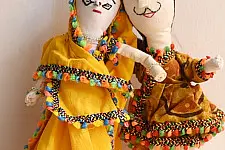 Dhingli | Cotton Handmade Doll - Traditional Kutchi Couple Set