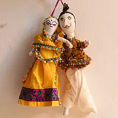 Dhingli | Cotton Handmade Doll - Traditional Kutchi Couple Set