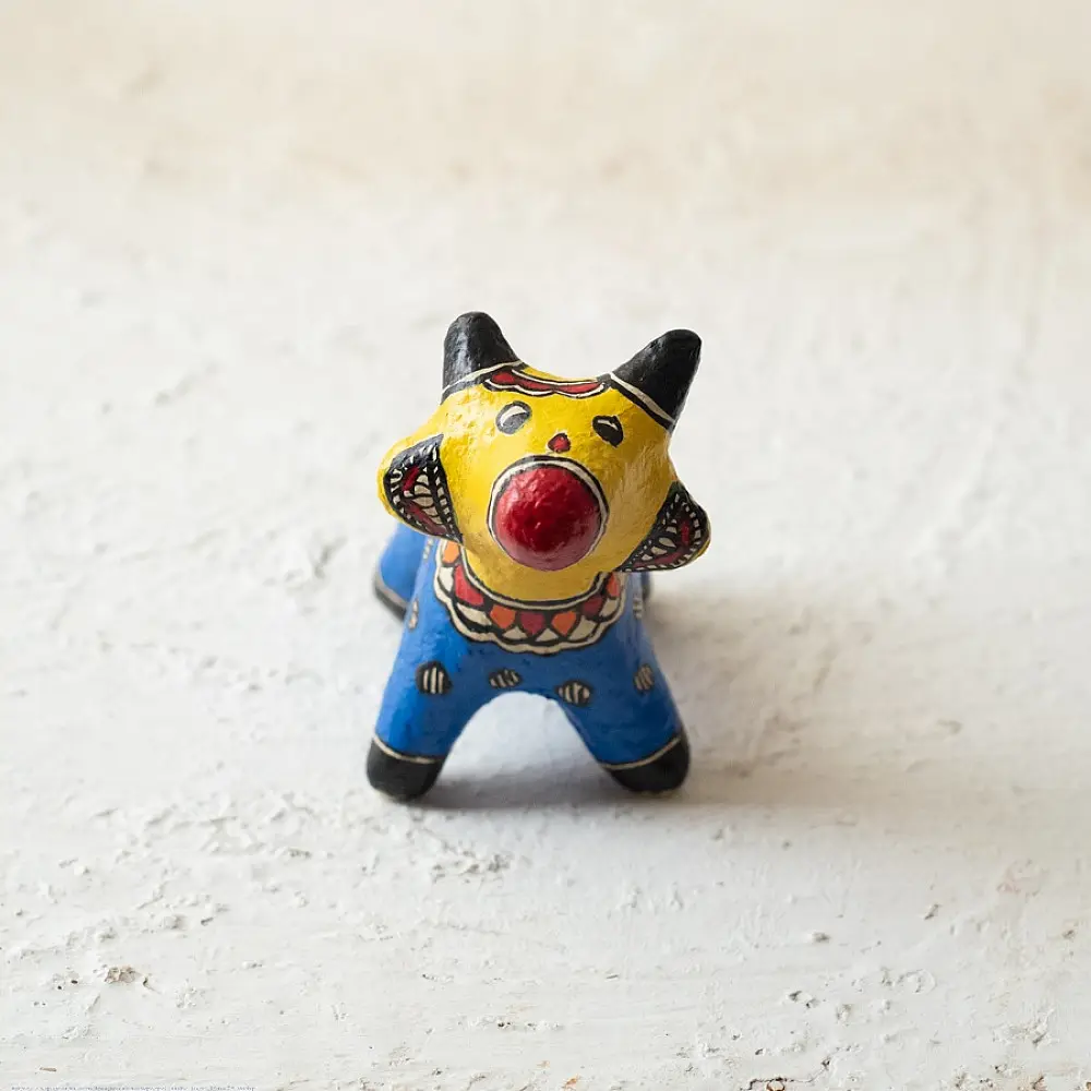 shop Madhubani Hand Painted Paper Mache ~ Cow ( Three Options )