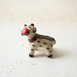 Madhuban . मधुबन ❁ Madhubani Hand Painted Paper Mache ~ Cow ( Two Options )