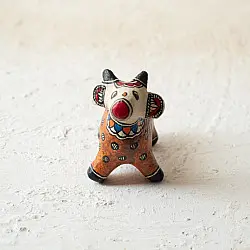 Madhuban . मधुबन ❁ Madhubani Hand Painted Paper Mache ~ Cow ( Two Options )