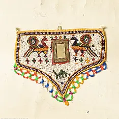 Prachin . प्राचीन  ❂ Saurashtra Bead Work - Old & Antique Wall Hanging / Chakda