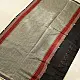 handloom begampuri pure cotton saree in charcoal black with red and cream extra-weft butis and woven temple borders