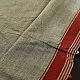 handloom begampuri pure cotton saree in charcoal black with red and cream extra-weft butis and woven temple borders