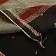 handloom begampuri pure cotton saree in charcoal black with red and cream extra-weft butis and woven temple borders
