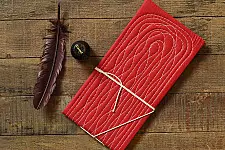 Bahi khata Red diary ☙ 31 { 14 X 7 in }