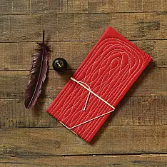 Bahi khata Red diary ☙ 31 { 14 X 7 in }