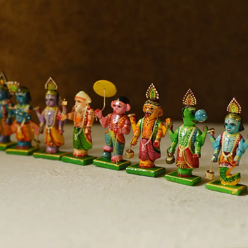 shop Handmade Wooden toy - Dasha Avatar (Set of Ten)