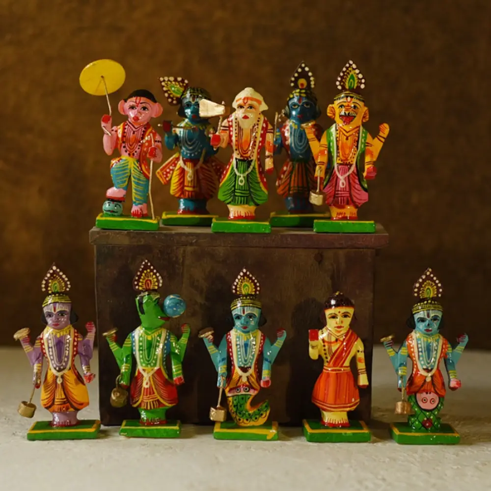 shop Handmade Wooden toy - Dasha Avatar (Set of Ten)