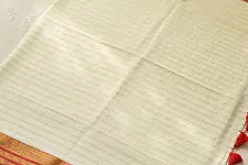 कमला | Handloom Cotton Saree | Zari Border . Ivory Orange