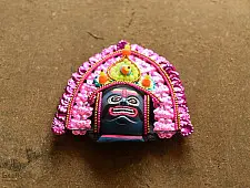 Mukhauta . मुखौटा : Handmade Paper Mache Chhau Mask - Raavan