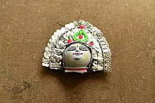 Mukhauta . मुखौटा : Handmade Paper Mache Chhau Mask - Goddess Gauri