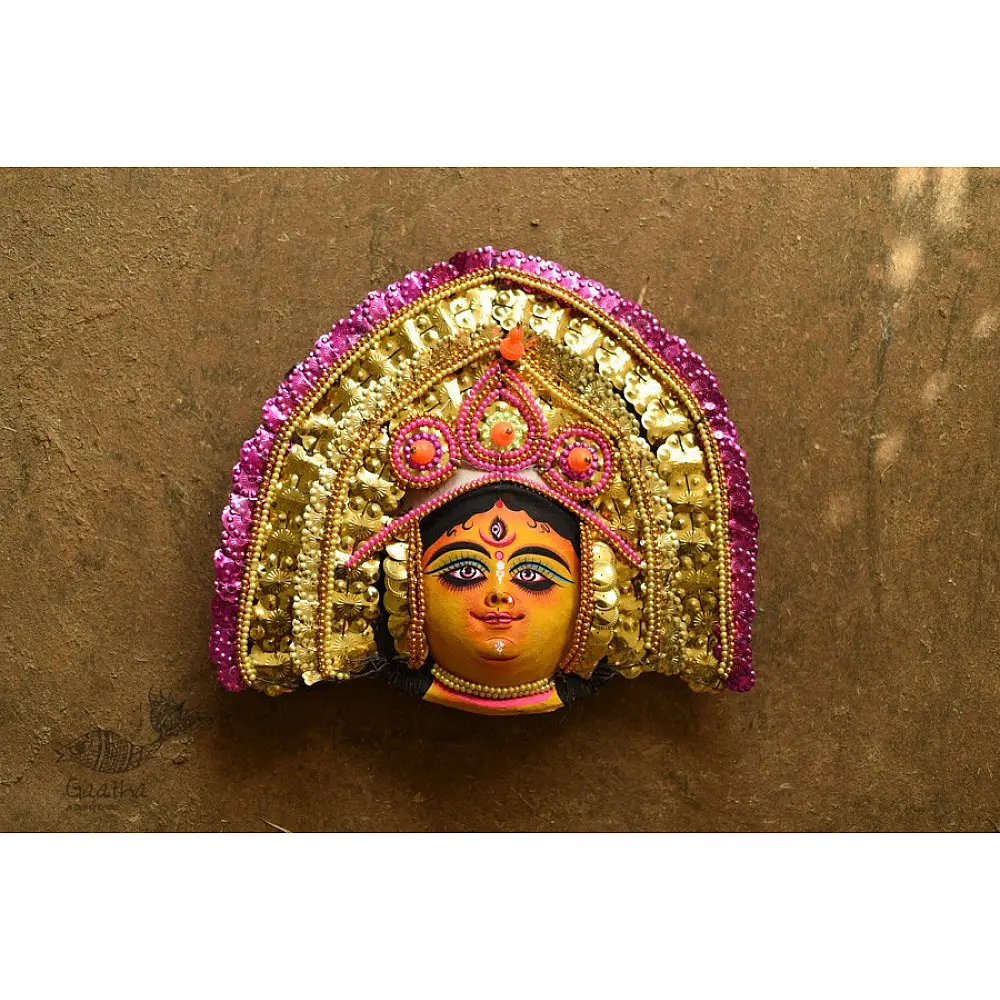 shop Handmade Paper Mache Chhau Mask - Durga Maa