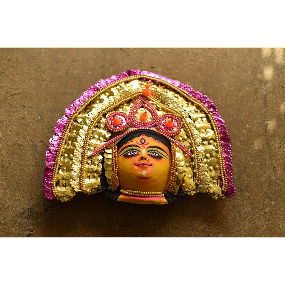 shop Handmade Paper Mache Chhau Mask - Durga Maa