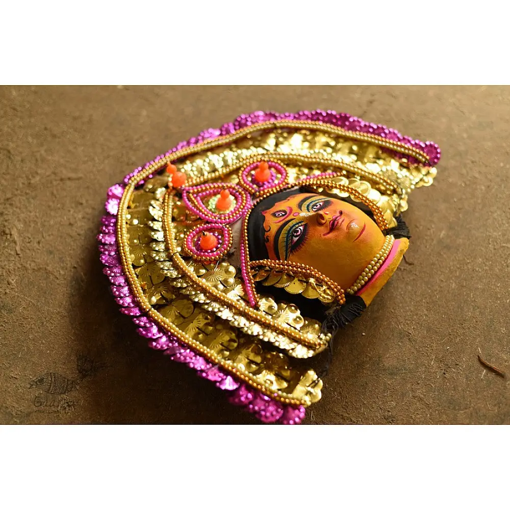 shop Handmade Paper Mache Chhau Mask - Durga Maa