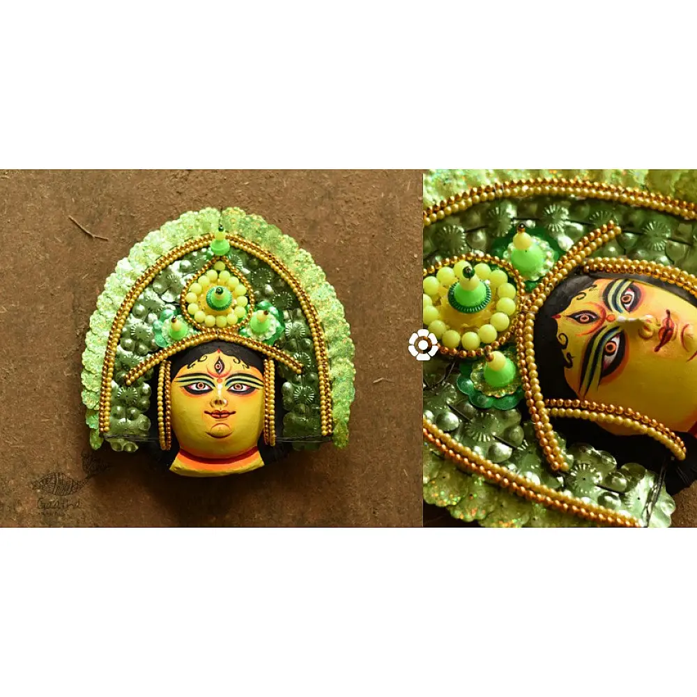 shop Handmade Paper Mache Chhau Mask - Durga Maa
