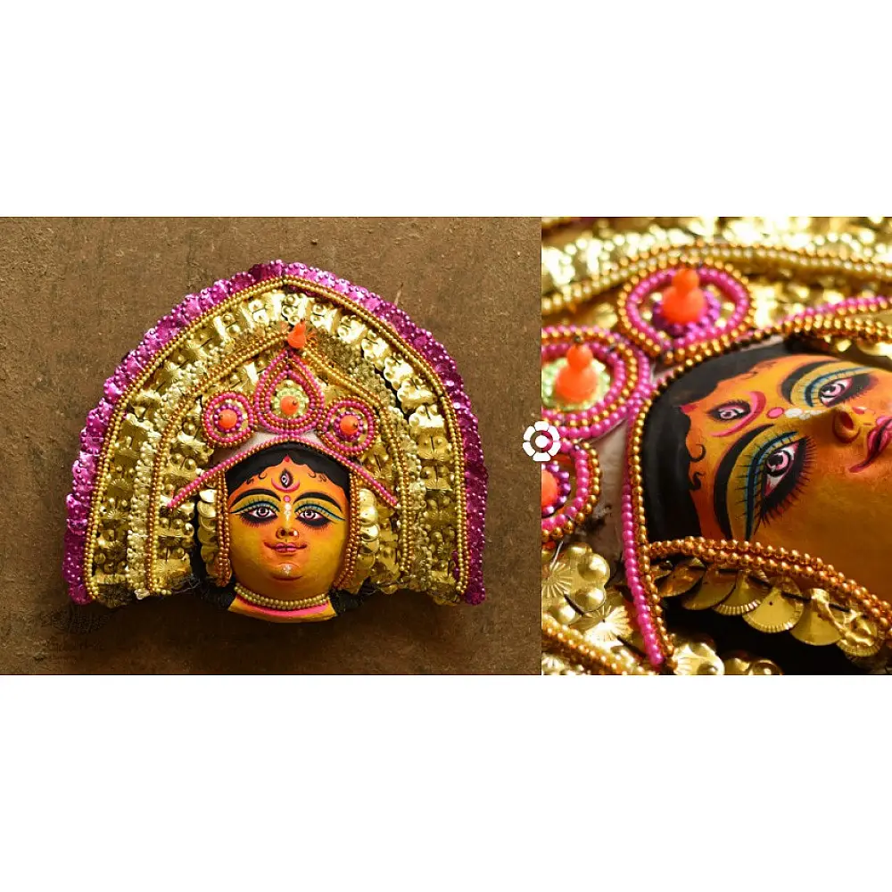 shop Handmade Paper Mache Chhau Mask - Durga Maa