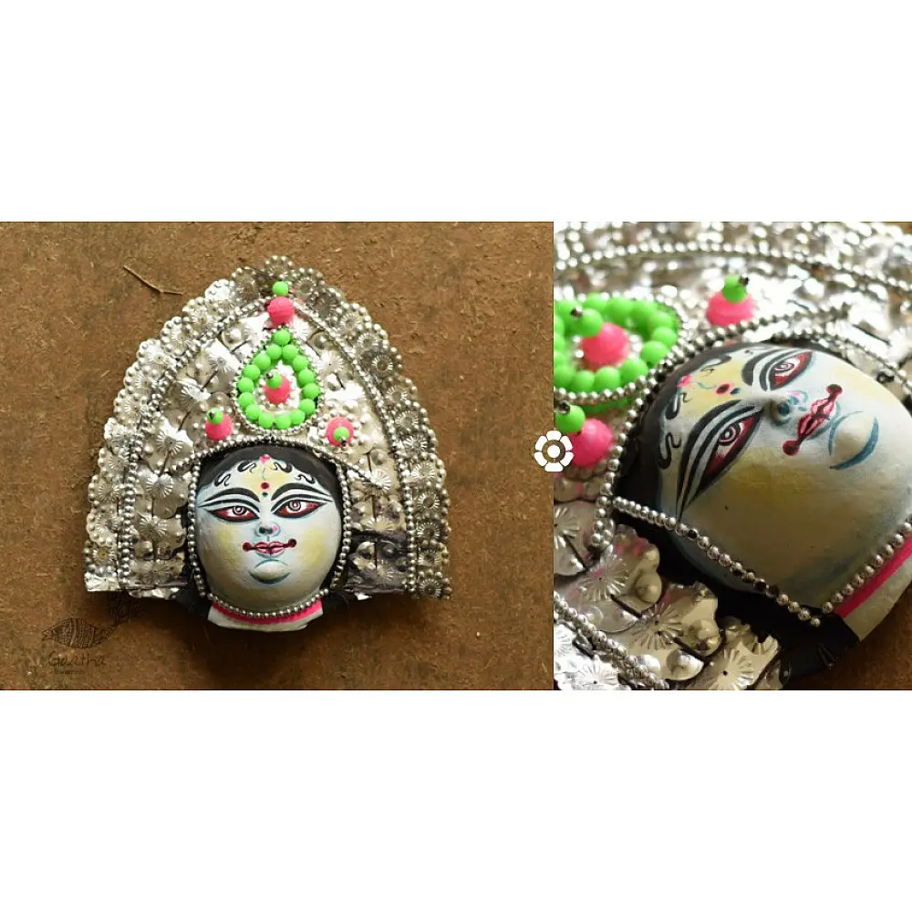 shop Handmade Paper Mache Chhau Mask - goddess gauri