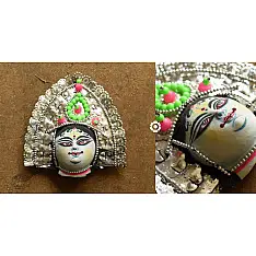 Mukhauta . मुखौटा : Handmade Paper Mache Chhau Mask - Goddess Gauri