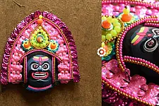 Mukhauta . मुखौटा : Handmade Paper Mache Chhau Mask - Raavan