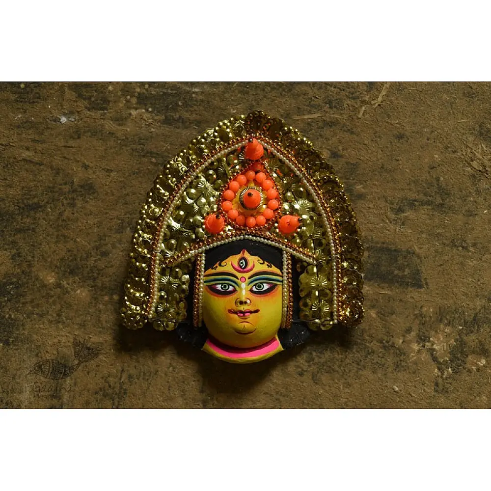 shop handmade chhau mask from bangal - Durga