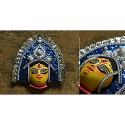 Mukhauta. मुखौटा ~ Chhau Mask ~ Durga (Blue)