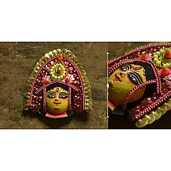 Mukhauta. मुखौटा ~ Chhau Mask ~ Durga (Pink)