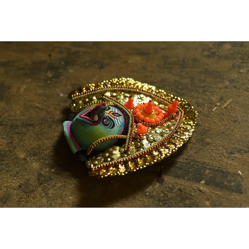shop handmade chhau mask from bangal - ganesha